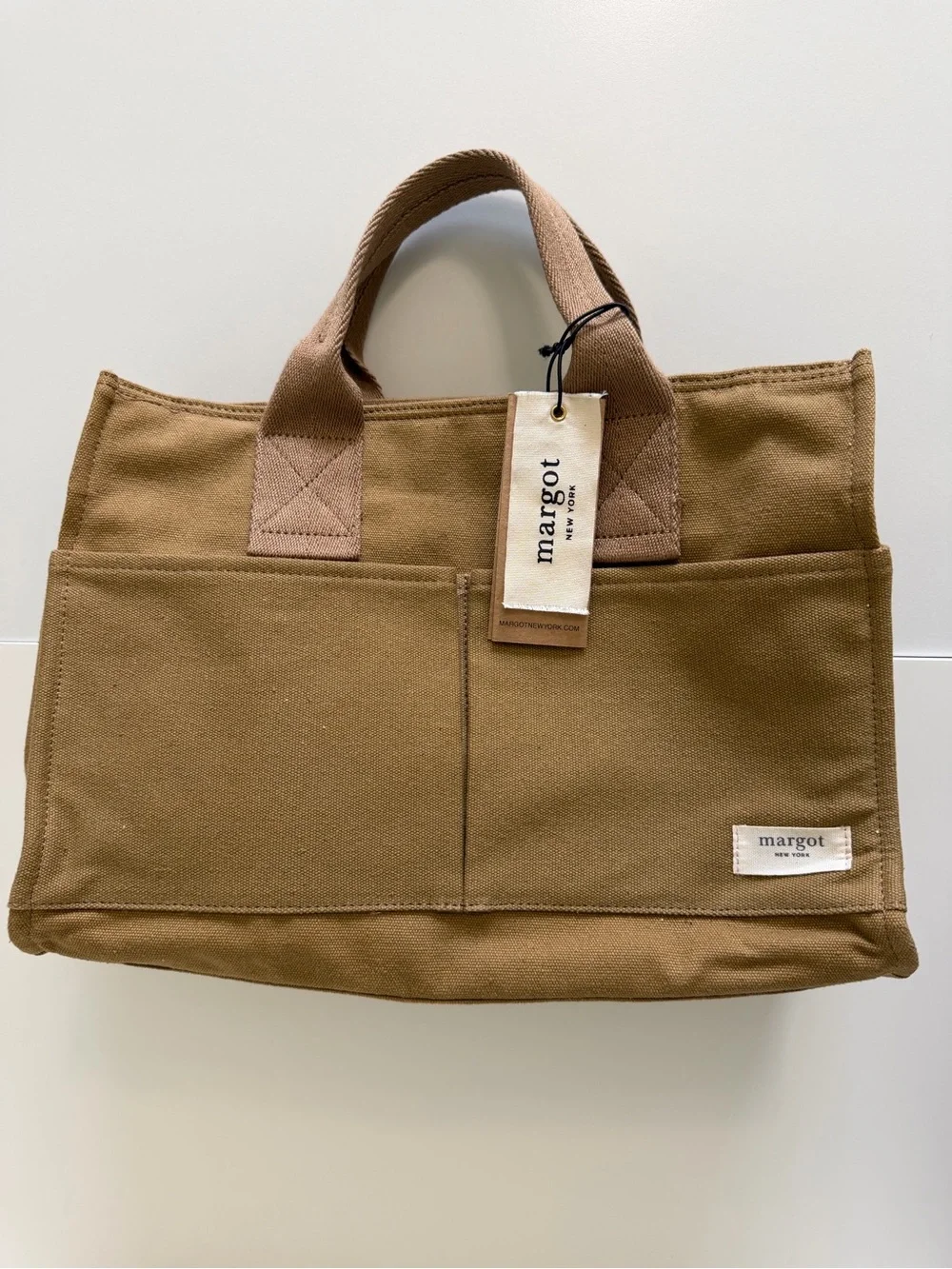 NWT margot New York Unisex Bianca Satchel Canvas Bag BoatTote Crossbody Academia